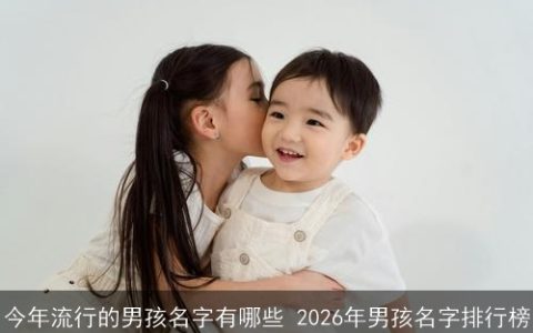 今年流行的男孩名字有哪些 2026年男孩名字排行榜