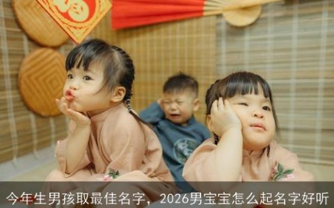 今年生男孩取最佳名字，2026男宝宝怎么起名字好听