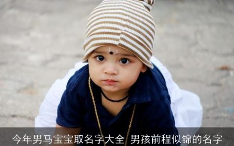 今年男马宝宝取名字大全 男孩前程似锦的名字