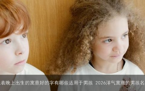 代表晚上出生的寓意好的字有哪些适用于男孩 2026洋气寓意的男孩名字