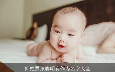 仰姓男孩聪明有作为名字大全