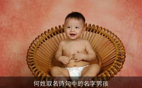 何姓取名诗句中的名字男孩
