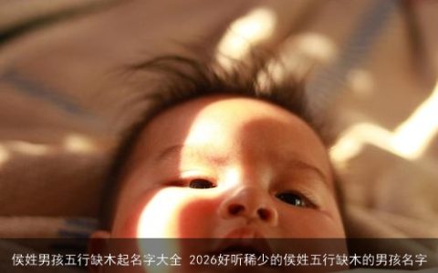 侯姓男孩五行缺木起名字大全 2026好听稀少的侯姓五行缺木的男孩名字