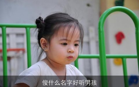 俊什么名字好听男孩