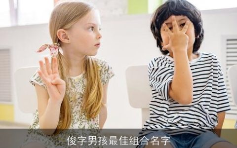俊字男孩最佳组合名字