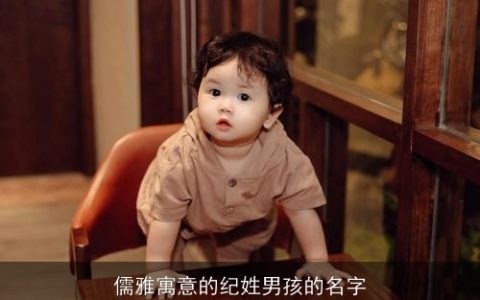 儒雅寓意的纪姓男孩的名字