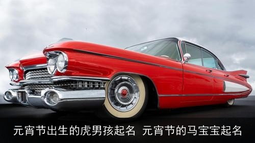 元宵节出生的虎男孩起名 元宵节的马宝宝起名