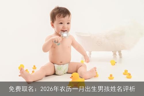 免费取名：2026年农历一月出生男孩姓名评析