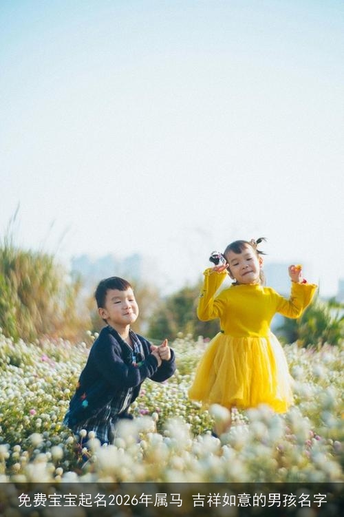 免费宝宝起名2026年属马 吉祥如意的男孩名字