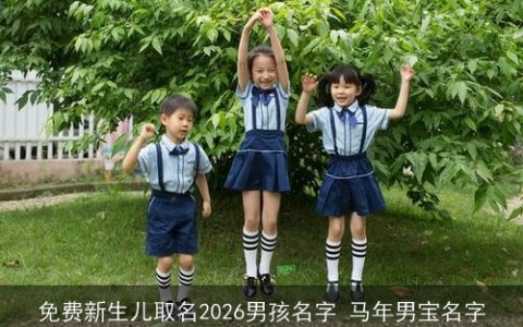 免费新生儿取名2026男孩名字 马年男宝名字