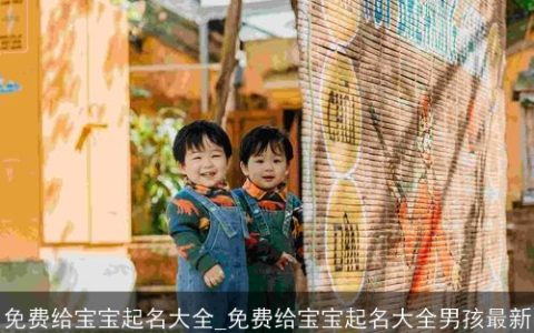 免费给宝宝起名大全_免费给宝宝起名大全男孩最新