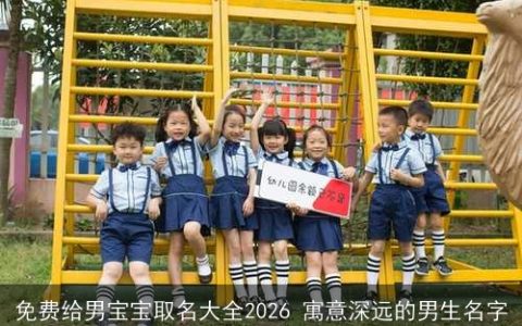 免费给男宝宝取名大全2026 寓意深远的男生名字