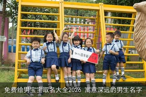 免费给男宝宝取名大全2026 寓意深远的男生名字