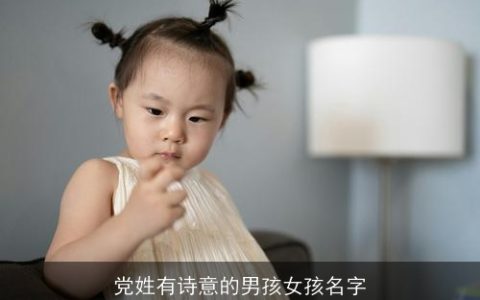 党姓有诗意的男孩女孩名字