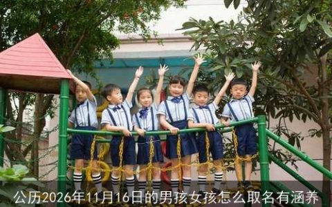 公历2026年11月16日的男孩女孩怎么取名有涵养