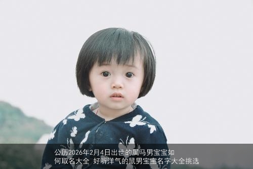 公历2026年2月4日出世的属马男宝宝如何取名大全 好听洋气的鼠男宝宝名字大全挑选