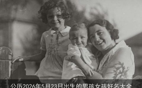 公历2026年5月23日出生的男孩女孩好名大全
