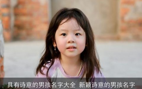 具有诗意的男孩名字大全 新颖诗意的男孩名字