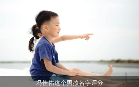 冯佳佑这个男孩名字评分