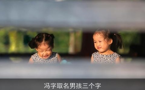 冯字取名男孩三个字