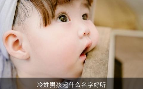 冷姓男孩起什么名字好听