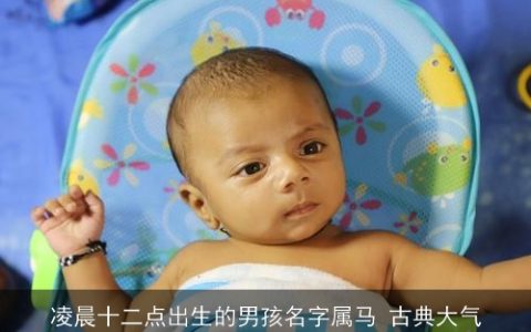 凌晨十二点出生的男孩名字属马 古典大气