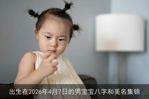 出生在2026年4月7日的男宝宝八字和美名集锦