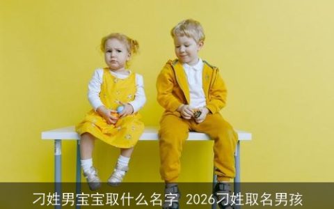 刁姓男宝宝取什么名字 2026刁姓取名男孩