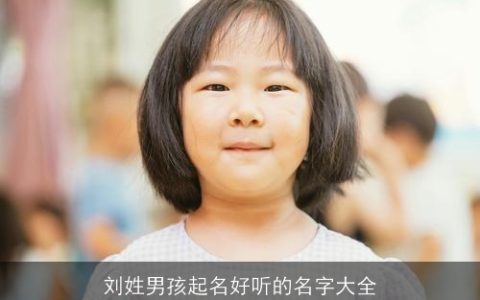刘姓男孩起名好听的名字大全