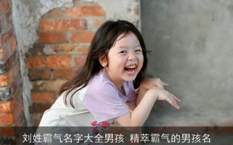 刘姓霸气名字大全男孩 精萃霸气的男孩名