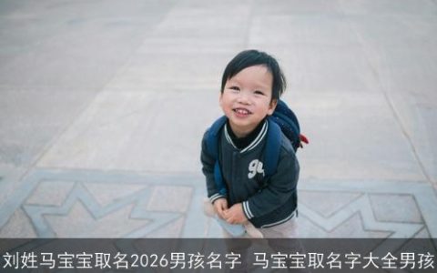 刘姓马宝宝取名2026男孩名字 马宝宝取名字大全男孩