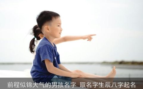 前程似锦大气的男孩名字 取名字生辰八字起名