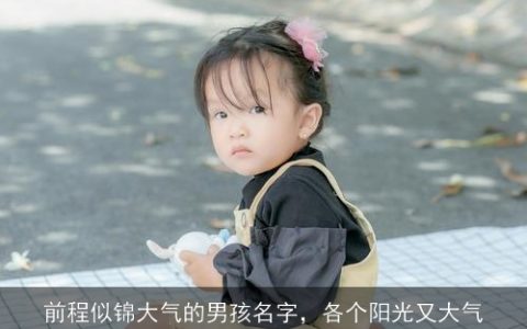 前程似锦大气的男孩名字，各个阳光又大气