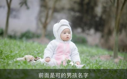 前面是可的男孩名字