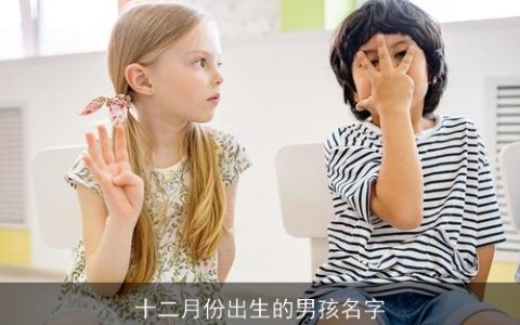 十二月份出生的男孩名字