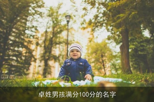 卓姓男孩满分100分的名字