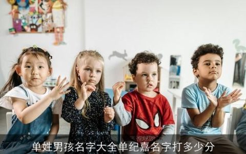 单姓男孩名字大全单纪嘉名字打多少分