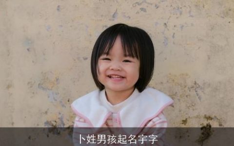 卜姓男孩起名宇字