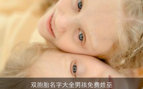 双胞胎名字大全男孩免费姓巫