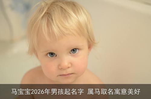 马宝宝2026年男孩起名字 属马取名寓意美好