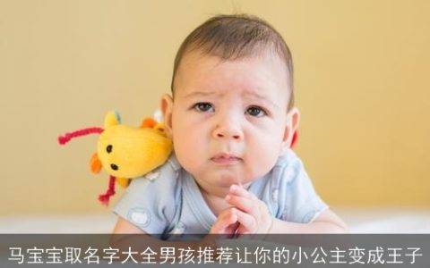 马宝宝取名字大全男孩推荐让你的小公主变成王子