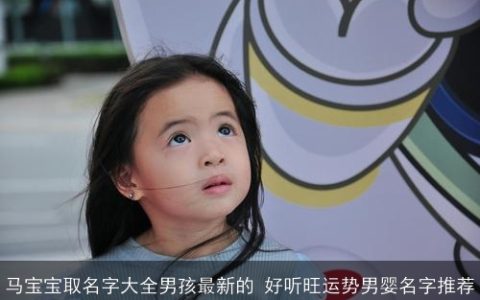 马宝宝取名字大全男孩最新的 好听旺运势男婴名字推荐