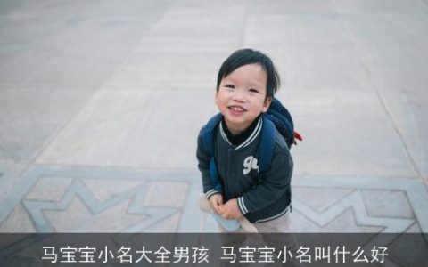 马宝宝小名大全男孩 马宝宝小名叫什么好