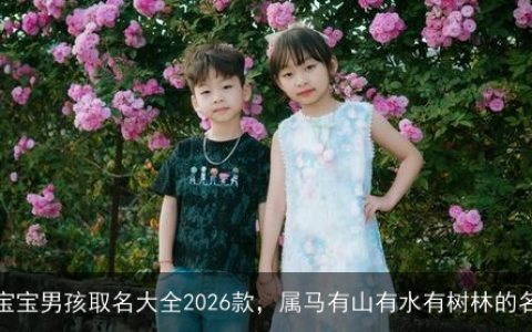 马宝宝男孩取名大全2026款，属马有山有水有树林的名字