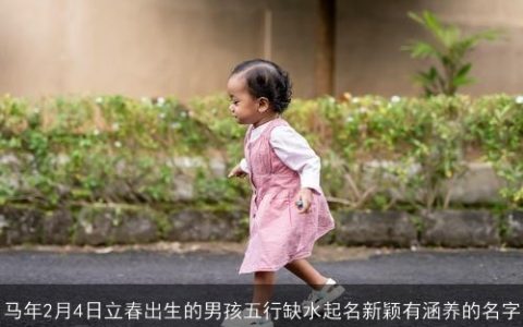 马年2月4日立春出生的男孩五行缺水起名新颖有涵养的名字