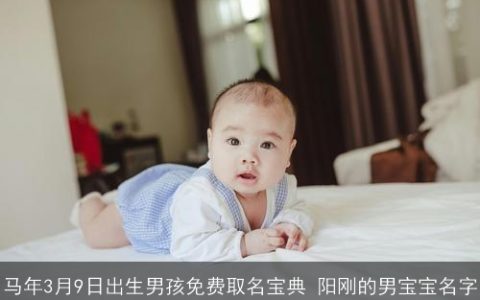 马年3月9日出生男孩免费取名宝典 阳刚的男宝宝名字
