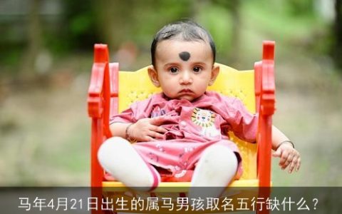 马年4月21日出生的属马男孩取名五行缺什么？