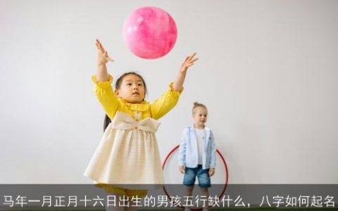 马年一月正月十六日出生的男孩五行缺什么，八字如何起名