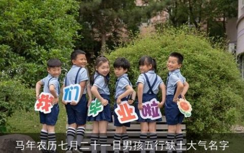 马年农历七月二十一日男孩五行缺土大气名字