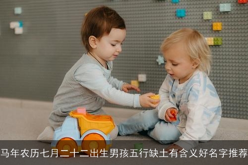 马年农历七月二十二出生男孩五行缺土有含义好名字推荐